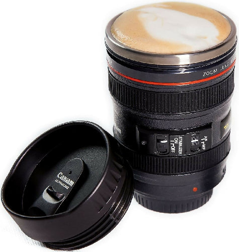 Camera Lens Shape Coffee Mug Camera Cup Stainless Steel Camera Travel Mug